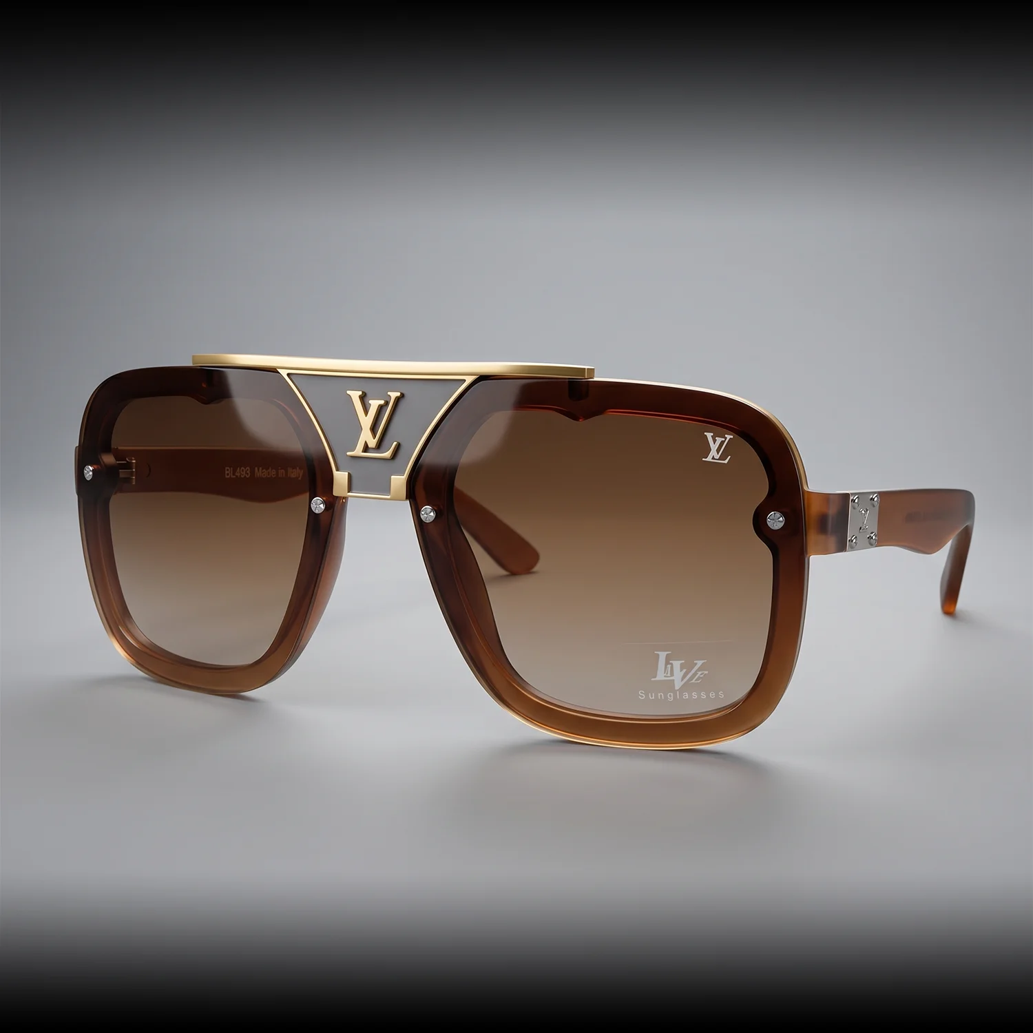 AXOR Titan Square Oversize Brown Edition Sunglasses - Main View